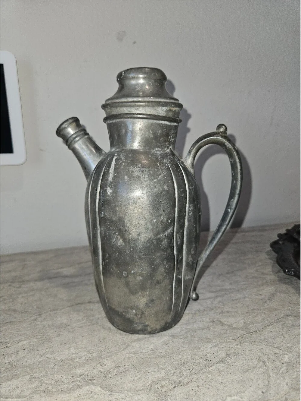 Vintage Pewter cocktail shaker - has some dents and dings